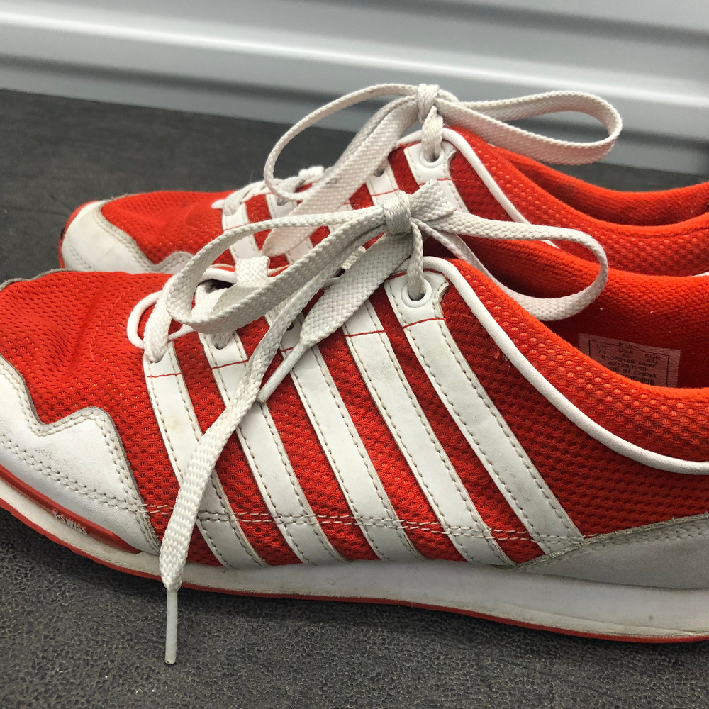 Kswiss  Men's Orange/White Sneakers Size 8.5